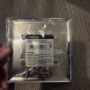 Leviton 2 Gang Toggle Wallplate Satin Finish